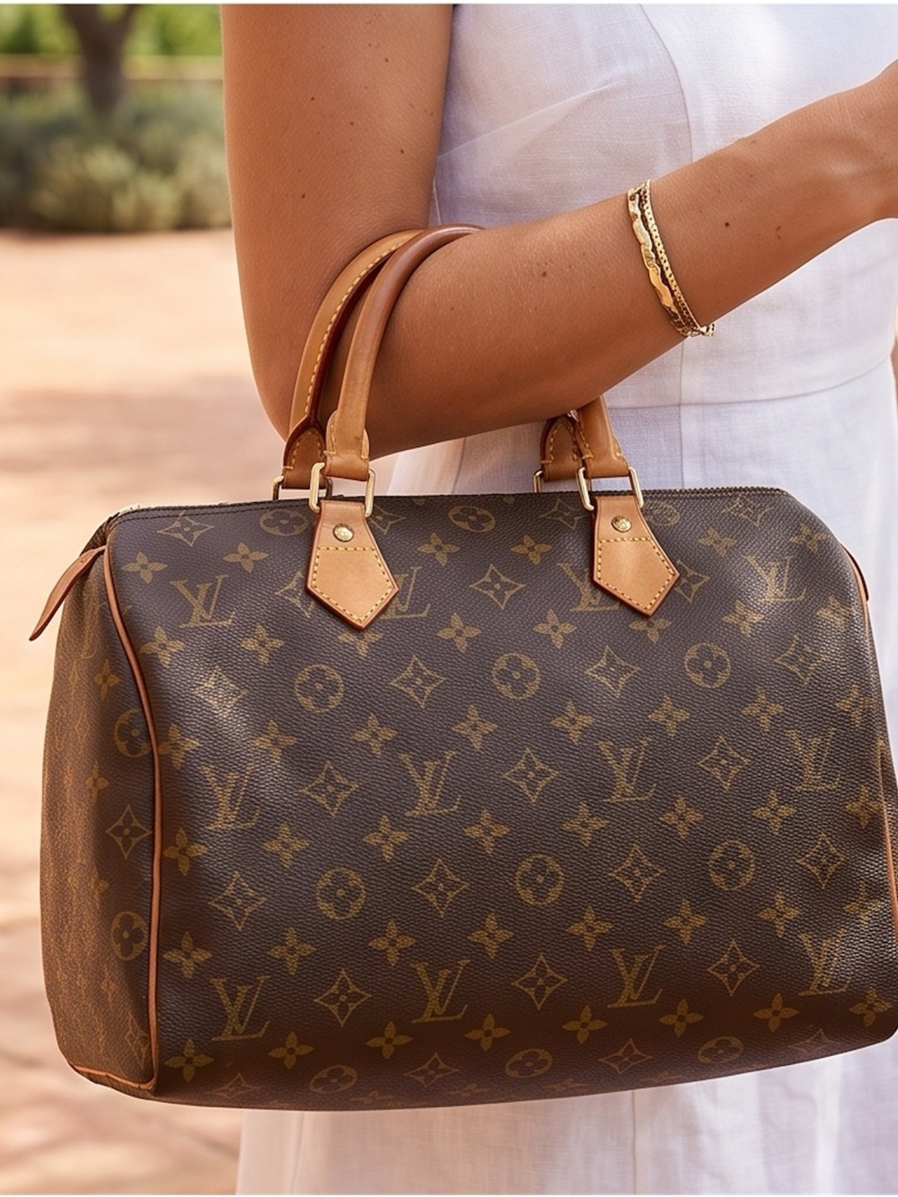 Louis Vuitton Speedy Duffle 30 Brown Canvas $895
